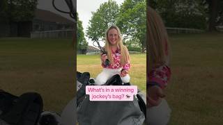 What’s in a jockeys bag Mia Nicholls shows us horse horseracing jockey [upl. by Madriene]