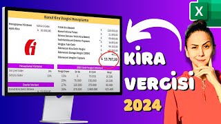 Konut Kira Gelir Vergisi Hesaplama 2024  Excel Uygulamalı Anlatım [upl. by Viehmann]