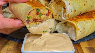 High Protein Meal Prep Chicken Bacon Ranch Burritos 🌯💪🏼 mealprep highprotein healthyrecipes [upl. by Pisano]