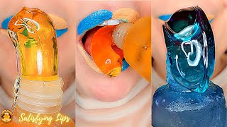 ASMR TRYING TIKTOK FROZEN HONEY TREND AGAIN STILL SATISFYING AND DELICIOUS [upl. by Berriman]