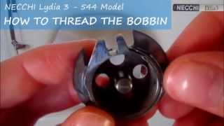 How To Thread the Bobbin Necchi Lydia 3  544 Model [upl. by Candy]