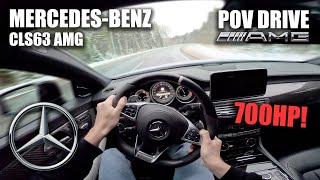 AMG CLS63 SHOOTING BRAKE POV DRIVE LOUD I 4K [upl. by Samira795]