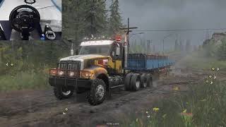 Fuel delivery Western Star 47X  SnowRunner  Thrustmaster TMX gameplay [upl. by Delores]