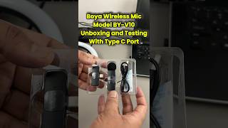 Mic Test  Boya BYV10 Wireless Microphone  Type C  Best Mic for Blogging unboxing wirelessmic [upl. by Swane]