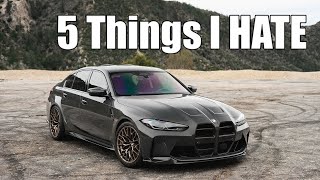 Five things I HATE about my 2024 BMW G80 M3 Competition xDrive 5000 miles driven [upl. by Touber]