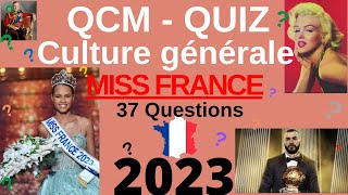 QCM  Quiz Culture Générale  Miss France 2023 le quiz sur lequel les candidates ont planché [upl. by Harold]