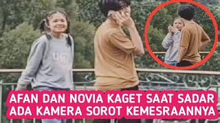 AFAN DAN NOVIA PERLIHATKAN KEROMANRISANNYA SAAT MENYAPA FANS NOFAN GAK SADAR ADA KAMERA [upl. by Lekym]