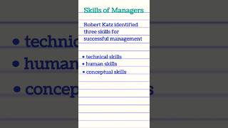 Skills of Managers Robert KatzManagement HRM Technical Skills Human Skills Conceptual Skills [upl. by Ika]