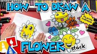 How To Draw A Flower Stack Folding Surprise [upl. by Sosthena]