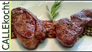 Kleine Steaks vom Reh braten und zubereiten Rezept für Wildmedaillons [upl. by De Witt]