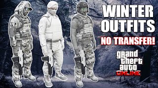 GTA 5 Online Winter Military Outfits After Patch 168 Chop Shop Clothing Glitches Not Modded [upl. by Jesher]