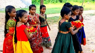 Bathukamma celebrations at Govt primary school New Maredupaka  Narasimhapuram [upl. by Randi136]