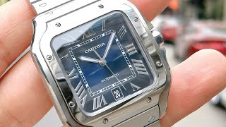 Tiện Dụng Đẳng Cấp Cartier Santos de Cartier XL Blue WSSA0013 WSSA0030  ICS Authentic [upl. by Anoli]