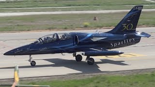 Patrouille Sparflex 2 Aero L39 Albatros  Sabadell Airport [upl. by Christmann]