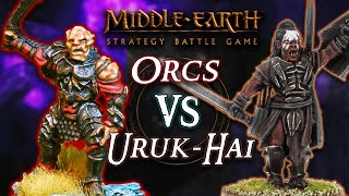 ORCS vs URUKHAI  Battle Report 500pt  MiddleEarth Strategy Battle Game [upl. by Jeth]