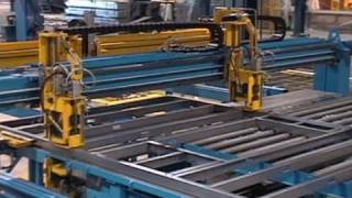 HighEfficiency Steel Frame Production Line  Robotized Structural Connectors [upl. by Anaeel]