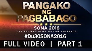 President Dutertes SONA 2016 speech Part 13 [upl. by Ximena]