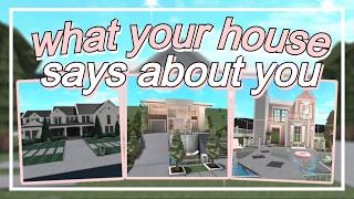 What Your Bloxburg House Says About You 2024 Roblox [upl. by Margaretha932]