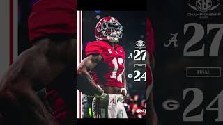 Alabama 27 Georgia 24 final  2023 SEC Championship Game cfbnews [upl. by Niknar684]