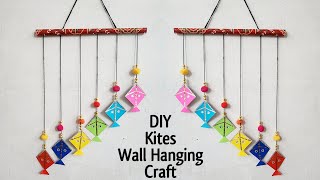 DIY Makar Sankranti Wall Hanging  Makar Sankranti Kite craft  Kite Decoration idea Wall Room Decor [upl. by Benn140]