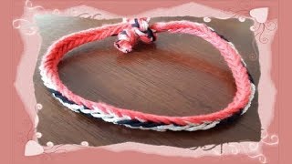 Vriendschapsarmbandjes ♥ Vingerlusvlechten met 7 lussen 1 Elegant armbandje zonder knopen [upl. by Gelya48]