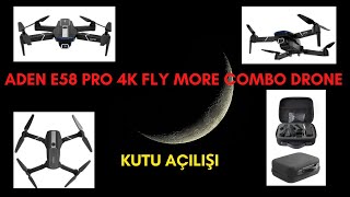 ADEN E58 PRO 4K FLY MORE COMBO DRONE KUTU AÃ‡ILIÅI BU FÄ°YATA ALINABÄ°LECEK EN Ä°YÄ° DRONE [upl. by Baudoin]