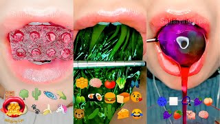 Edited EMOJI FOOD CHALLENGE Satisfying ASMR Eating Mukbang 먹방 [upl. by Lorenza]