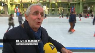 Le Grand Palais transformé en patinoire [upl. by Paik]