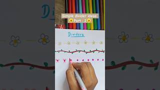 Simple Divider Ideas part 2🌼 Cute dividers for notes shorts viral trending journaling [upl. by Nnaylime830]