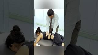 Chiropractic adjustment for thoracic spine trend feedshort [upl. by Ahsilad482]