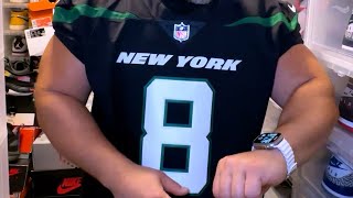 Aaron Rodgers Nike Elite Authentic New York Jets Jersey Black Alternate [upl. by Aleece]