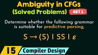 Ambiguity in CFGs  Solved Problems Set 1 [upl. by Anaidni563]