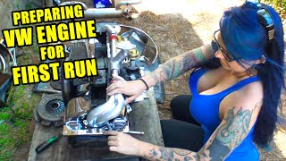 Engine Accessories Installation  1971 VW Karmann Ghia  Part 13 [upl. by Nigrom]