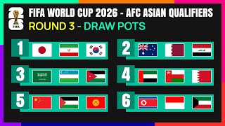 Round 3 Draw Pots  FIFA World Cup 2026 AFC Asian Qualifiers [upl. by Izabel574]