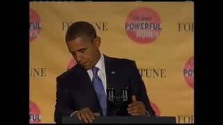 Obama Presidential Seal Falls off during speech Podium Lectern Blooper [upl. by Dyna]