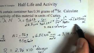 Radioactivity Activity and HalfLife Calculation [upl. by Liris]