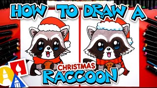 How To Draw A Christmas Raccoon [upl. by Lledniuq]