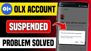 Olx account suspended problem  Olx suspended account unbanned kaise kare  How to unban olx account [upl. by Yrneh361]