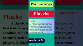 Placebo  Pharmacology  Pharmacokinetics  Tablet  Capsule  AUC  Area under curve  shorts [upl. by Fredi]