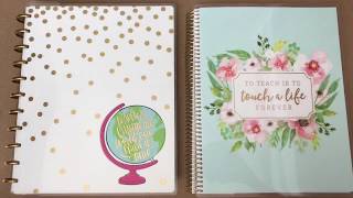 Happy Planner Teacher Planner Versus Recollections Teacher Planner Comparison [upl. by Bal620]