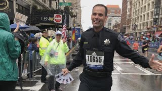 Modesto Police detective runs Boston Marathon to honor fallen officers [upl. by Id]