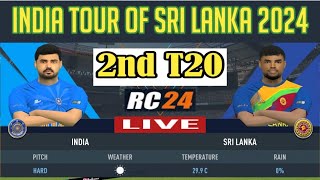 LIVE  INDIA vs SRILANKA 2ND T20 MATCH  RC 24 GAMEPLAY [upl. by Ahseirej]