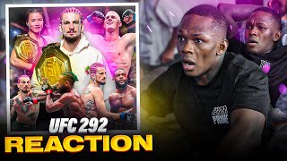 Israel Adesanya Reacts to Sean O’Malley’s INSANE Knock Out at UFC 292 [upl. by Raimundo416]