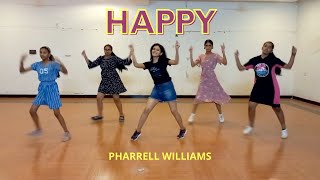 HAPPY by Pharrell Williams  Dance Cover  Easy steps for beginners [upl. by Calysta]