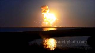 Orbital Sciences Corps Antares Rocket Explodes wide angle [upl. by Finer883]