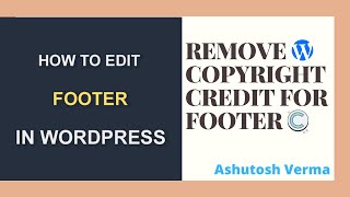 How to Edit WordPress Footer in Hestia theme WordPress [upl. by Werda]