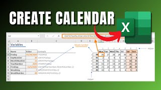 How To Create Calendar In Excel 2024 [upl. by Sicnarf]