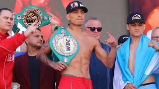 Mario Barrios Weigh In And Final Faceoff with Marcos Maidana Brother [upl. by Christabel843]