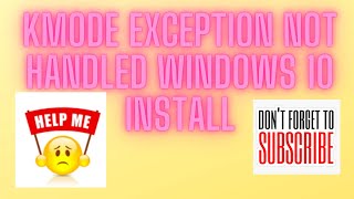 Please Help me with this KMODE problem🩸 stop code Kmode exception not handled [upl. by Vary387]