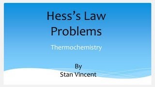 Hess Law  Problem Solving  Heat of Formation [upl. by Kreitman]